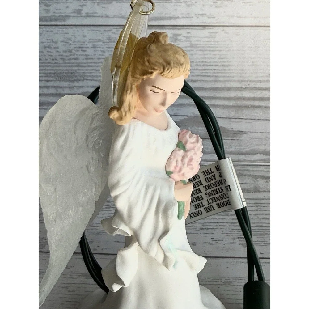 Vintage 1997 Hallmark Keepsake Glowing Angel Magic Lighted Christmas Ornament
